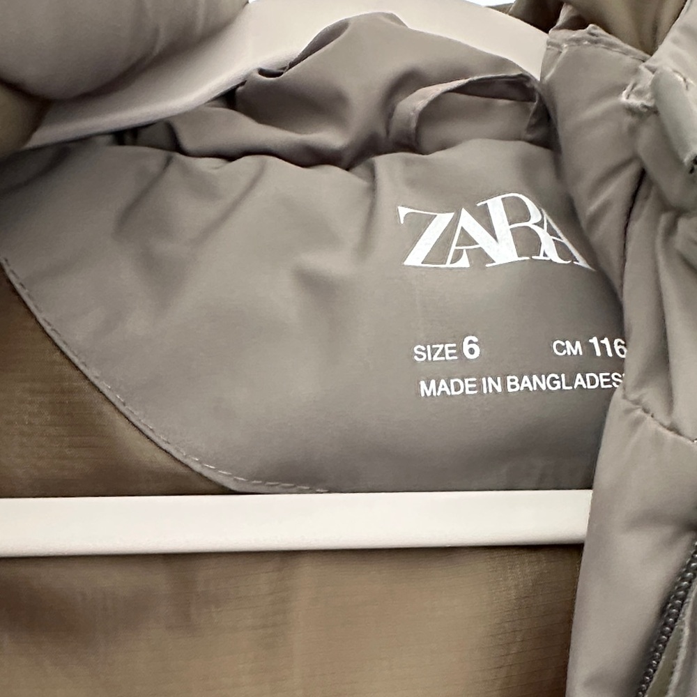 Zara Kids Olive Puffer Jacket - Picture 4 of 7